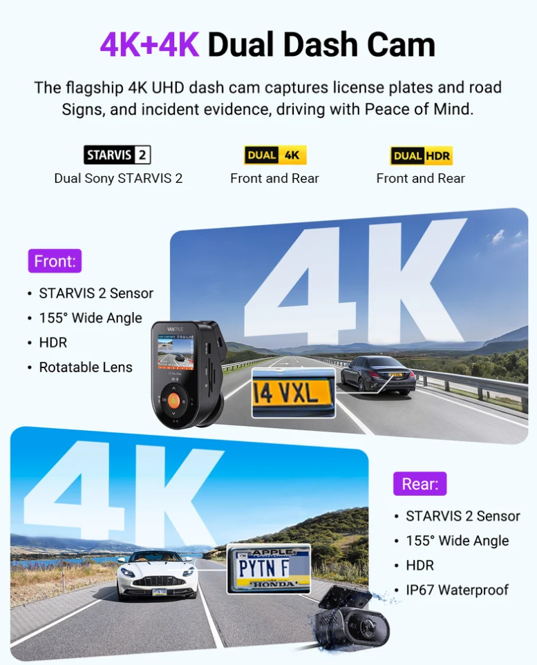 Vantrue S1 Pro Max 4K & 4K
